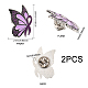 Butterfly with Ribbon Shape Enamel Pin(JEWB-WH0023-45)-4
