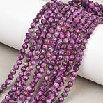 Heated Natural Sugilite Beads Strands, Round, Faceted, 4mm, Hole: 0.7mm, about 101~102pcs/strand, 14.96~15.28''(38~38.8cm)(G-B193-B03-4mm)