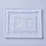 Silicone Molds, Resin Casting Molds, For UV Resin, Epoxy Resin Jewelry Making, Photo Frame, White, 136x108x13mm, Inner Diameter: 113x83mm and 35mm and 43mm(X-DIY-L026-081)