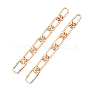 Iron Chain Bag Strap, Replacement Handbag Decoration Bags Straps, Light Gold, 220mm(FIND-CA0001-51LG)