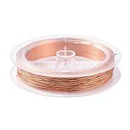 (Defective Closeout Sale: Roller Damage), Copper Wire, Round, for Jewelry Making, Red Copper, 24 Gauge, 0.5mm, about 164.04 Feet(50m)/Roll(CWIR-XCP0001-13)