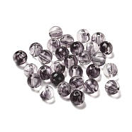 Imitation Jade Acrylic Beads, Round, Black, 8mm, Hole: 1.8mm, about 1886pcs/500g(MACR-G066-01I)