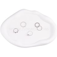 Gesso Jewelry Dish, Display Plate, Cosmetics Organizer Storage Tray, Cloud, White, 240x165x14.5mm(DJEW-WH0037-87)