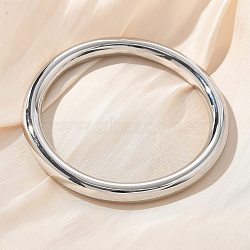 304 Stainless Steel Plain Bangles for Women, Stainless Steel Color, 1/4 inch(0.8cm), Inner Diameter: 2-1/2 inch(6.4cm)(BJEW-K271-01P)