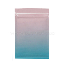 Rectangle Composite Material Ziplock Mylar Bag, Smell Proof Resealable for Packaging Pouch Party Favor Food Lipgloss Jewelry Storage, Medium Turquoise, 10x7cm, 100pcs/set(PAAG-PW0001-082A-05)