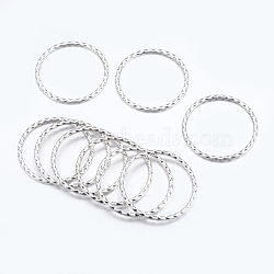 Tibetan Style Linking Rings, Circle Frames, Cadmium Free & Nickel Free & Lead Free, Antique Silver, 38.5x38.5x2mm(LF10846Y-NF)