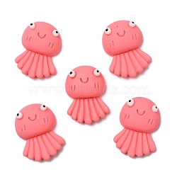 Opaque Resin Decoden Cabochons, Octopus, Salmon, 21x15x7mm(CRES-D001-04)