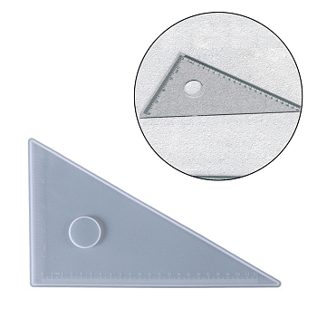 30/60/90 Degree Triangle Ruler Silicone Molds, for UV Resin, Epoxy Resin Craft Making, White, 257x152x4.5mm, Inner Diameter: 249x143mm