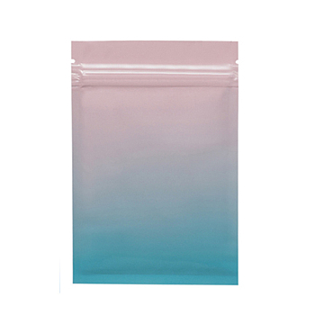 Rectangle Composite Material Ziplock Mylar Bag, Smell Proof Resealable for Packaging Pouch Party Favor Food Lipgloss Jewelry Storage, Medium Turquoise, 10x7cm, 100pcs/set