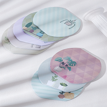 1Set Plant Pattern Paper Sticky Notes, Sticker Tabs, for Office School Reading, Mixed Color, 90x102x0.1mm, 1books/style