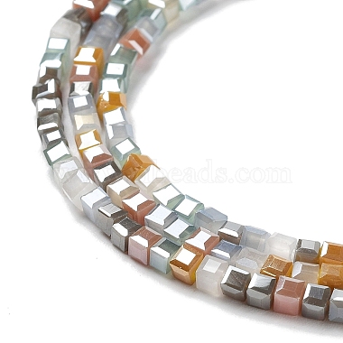 Gradient Color Electroplate Glass Bead Strands(X-GLAA-E042-05-B05)-4