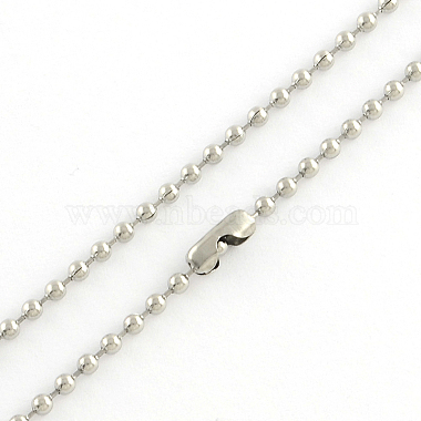 304 Stainless Steel Ball Chain Necklace Making(NJEW-R225-08)-2