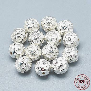 925 Sterling Silver Om Beads(STER-T002-64S)-3