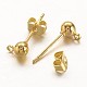 Brass Post Earring Findings(EC593-G)-2