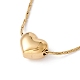 Heart Pendant Necklace with Coreana Chains(NJEW-G074-20G)-1