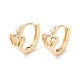 Brass Crown Hoop Earrings for Women(KK-A158-05G)-1