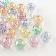 Perles rondes en acrylique transparent de couleur AB(X-TACR-D005-12mm-M)-1