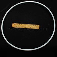 PP Plastic Hoops, Macrame Ring, for Crafts and Woven Net/Web with Feather Supplies, Round, White, 300x7mm(MAKN-PW0001-091M)