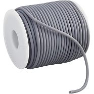 1 Roll PVC Tubular Solid Synthetic Rubber Cord, No Hole, Wrapped Around White Plastic Spool, Gray, 3mm, about 32.81 Yards(30m)/Roll(OCOR-NB0002-55A)