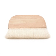 Wooden Handle Wool Paint Brush, Linen, 10.1x15x1.3cm(TOOL-WH0125-23)