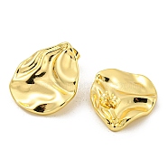 Rack Plating Brass Stud Earrings, Long-Lasting Plated, Lead Free & Cadmium Free, Real 18K Gold Plated, 24.5x21mm(EJEW-M247-31B-G)