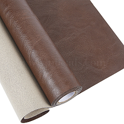 Rectangle PU Leather Fabric, for Sofa/Seat Patch, Coffee, 1350x300x1mm(AJEW-WH0089-52A-03)