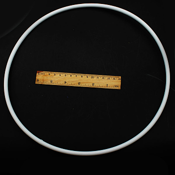 PP Plastic Hoops, Macrame Ring, for Crafts and Woven Net/Web with Feather Supplies, Round, White, 300x7mm