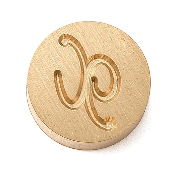 Golden Tone Brass Letter Stamps, with Black Wooden Handles, for DIY Wax Seal Stamps, Letter X, 79.5x12x12mm