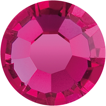 Preciosa&reg MAXIMA Crystal No Hotfix Flatback Stones, Czech Crystal, Dura Foiling, Round(438 11 615 Chaton Rose), 70350 Fuchsia, SS6(1.9~2.1mm)