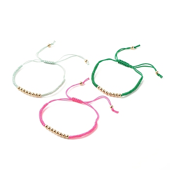 Synthetic Hematite Round Braided Bead Bracelet, Gemstone Adjustable Friendship Bracelet for Women, Mixed Color, Inner Diameter: 1-5/8~3-3/8 inch(4.2~8.7cm)