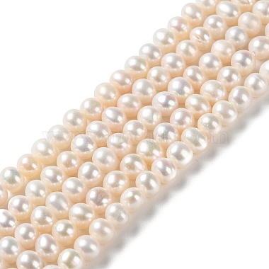 PapayaWhip Round Pearl Beads