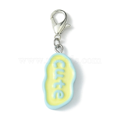 Champagne Yellow Word Resin Pendant Decorations
