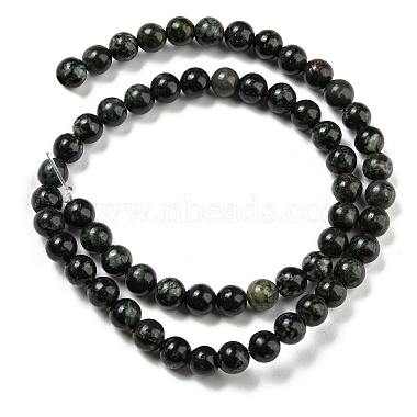 perles naturelles serpentine brins(G-P504-6mm-01)-3