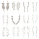 9 pairs 9 style Leaf & Snake & Triangle & Heart & Arrow Alloy Dangle Earrings(EJEW-AN0002-02)-1