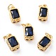 Real 18K Gold Plated Brass Inlaid Cubic Zirconia Charms(X-ZIRC-L100-075G-05)-1