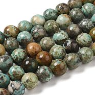 Natural Turquoise Beads Strands, Round, 10mm, Hole: 0.8mm, about 38pcs/strand, 15.87''(40.3cm)(G-P506-04D-01)