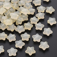 Transparent Acrylic Beads, Imitation Jelly, Star, Beige, 10x10.5x6mm, Hole: 1.6mm, about 1690pcs/500g(MACR-S373-26E-11)