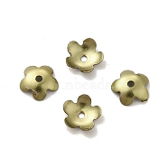 Ion Plating(IP) 304 Stainless Steel Bead Caps, Flower, 5-Petal, Antique Bronze, 5.5x6x1mm, Hole: 0.6mm(STAS-K113-01AB)