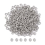 Tarnish Resistant 304 Stainless Steel Open Jump Rings, Stainless Steel Color, 18 Gauge, 4x1mm, Inner Diameter: 2mm(STAS-Q186-02-4x1mm)