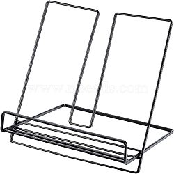 Iron Book Display Frame, Black, 20x18x20.5cm(ODIS-WH0008-45)