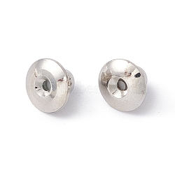 Rack Plating Brass Ear Nuts, Bullet Clutch Earring BacksLong-Lasting Plated, Cadmium Free & Lead Free, Mushroom, Platinum, 7x5mm, Hole: 0.8mm(KK-G433-06P)