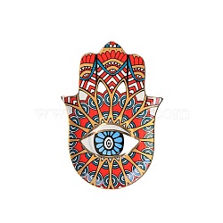 Hamsa Hand/Hand of Miriam with Evil Eye Ceramic Jewelry Plate, Storage Tray for Rings, Necklaces, Earring, Colorful, 160x115mm(WG72491-02)