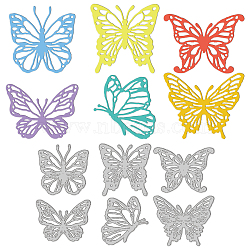 6Pcs 6 Styles Carbon Steel Cutting Dies Stencils, for DIY Scrapbooking, Photo Album, Decorative Embossing Paper Card, Stainless Steel Color, Butterfly Pattern, 62~78x77~81x0.8mm, 1pc/style(DIY-WH0309-824)