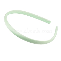 Satin Hair Bands, Jewelry Hair Accessories, Light Green, 360x10mm(PW-WG73664-18)