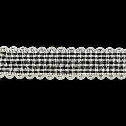 Polyester Printed Grosgrain Ribbons, Black, 1 inch(25mm), about 20yards/roll(18.29m/roll)(OCOR-R043-10A)