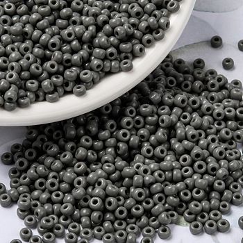 MIYUKI Round Rocailles Beads, Japanese Seed Beads, (RR499) Opaque Falcon Gray, 8/0, 3mm, Hole: 1mm about 422~455pcs/bottle, 10g/bottle