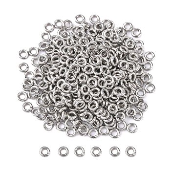 Tarnish Resistant 304 Stainless Steel Open Jump Rings, Stainless Steel Color, 18 Gauge, 4x1mm, Inner Diameter: 2mm