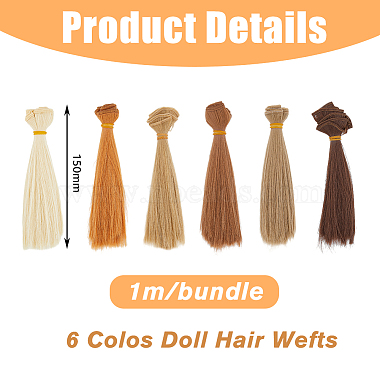 6 Bundles 6 Colors New Ladies Hair Accessories(OHAR-DC0001-07)-2