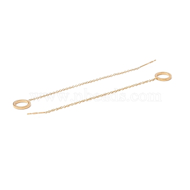 Longue chaîne avec boucles d'oreilles pendantes à anneau ouvert(EJEW-A067-10G)-3