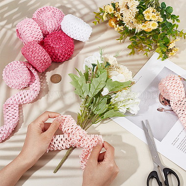 14M 7 Style Pink Series Elastic Crochet Headband Ribbon(OCOR-BC0005-35)-3